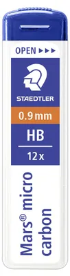 Produktbild von STAEDTLER Mars micro 250 Mine für Druckbleistift Dose mit 12 Minen, 0.9 mm, HB