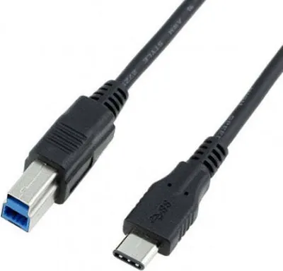 Produktbild von SYSTEM-S USB 3.1 Typ C zu USB 3.0 Typ B Datenkabel Kabel Druckerkabel 100 cm