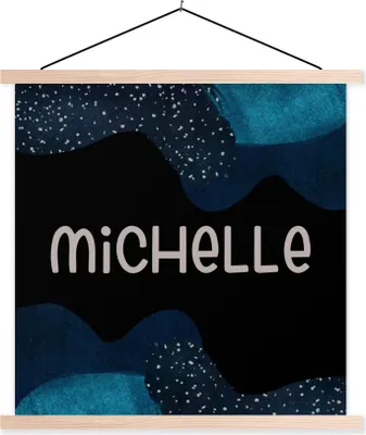 Produktbild von MuchoWow® Textilposter Michelle - Pastell - Mädchen 120x120 cm mit holzfarbenen Rahmen - Textil-Poster