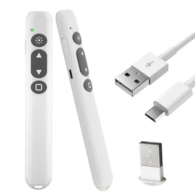 Produktbild von Präsentation Clicker USB, Presenter Präsentationen für PowerPoint 100m, 2.4GHz Präsentationsfernbedienung mit USB-Empfänger Hyperlink