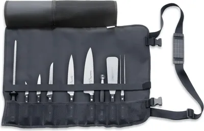Produktbild von F. DICK Messer Starterset, Rolltasche Premier Plus 9-tlg (nichtrostend, 56èƒÂ€Âš° HRC)