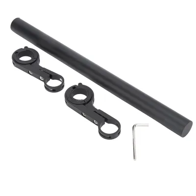 Obrázek produktu pro Prodloužení řídítek, 30 cm, hliník, černé, pro světlo na kolo, držák mobilního telefonu, univerzální, příslušenství MTB