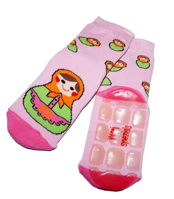 Produktbild von Kinder ABS-Socken aus Baumwolle Matroschka Rosa Größe 23-26