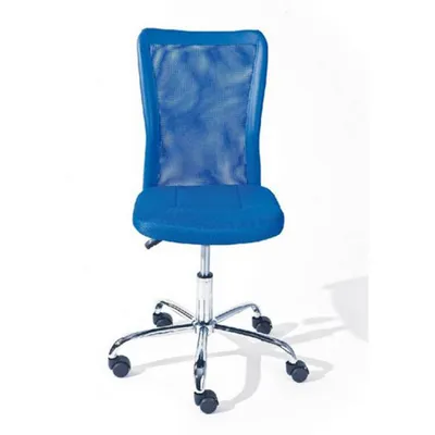 Image de Inter Link Chaise pivotante pour enfants Bonnie avec dossier résille bleu