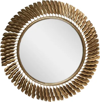 Productafbeelding van Clayre & Eef 52S290 Spiegel, diameter 72x3 cm, gouden wandspiegel