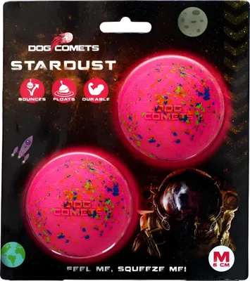 Zdjęcie produktu dla Piłka Dog Comets Stardust Pink M 2-pack