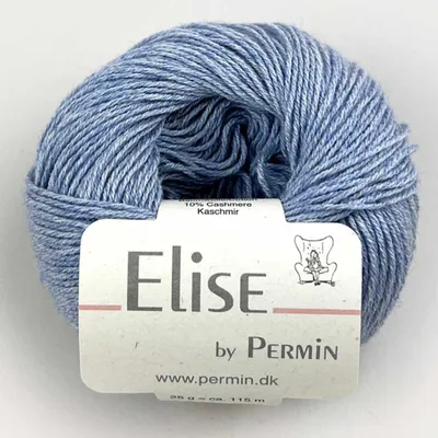 Immagine prodotto di Elise by Permin – Filato in cotone e cashmere (25 g/115 m) (22 blu)