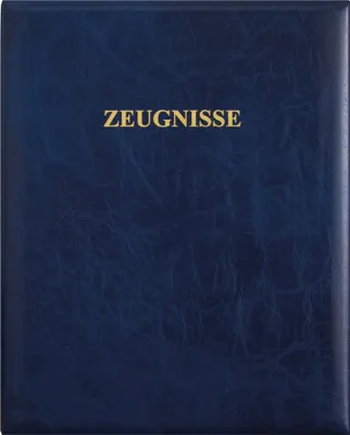 Produktbild von ROTH Zeugnisringbuch Dunkelblau - ohne Einlagen - Lederoptik Dokumentenmappe