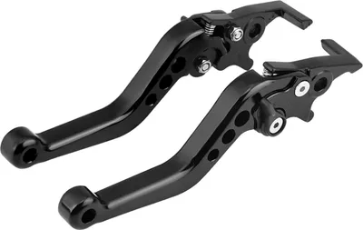 Produktbild von 1 Paar CNC Aluminium -Motorrad -Roller -Modifikation Doppelscheibenbremshebel Schwarz
