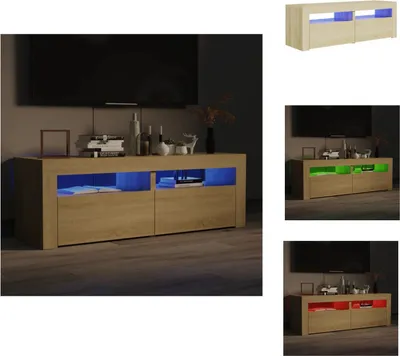 Obrázek produktu pro vidaXL TV skříňka s LED světly Sonoma dub 120x35x40 cm - TV nábytek