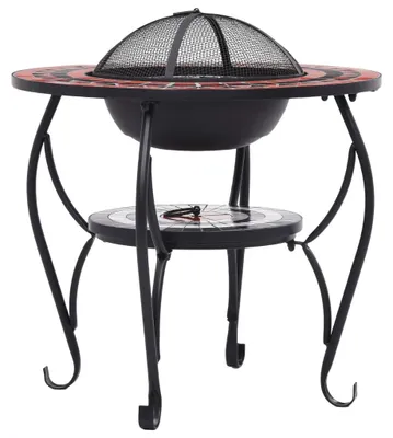 Obrázok produktu pre vidaXL Ohňový stolík Mozaika Keramická terakota a biela 68 cm