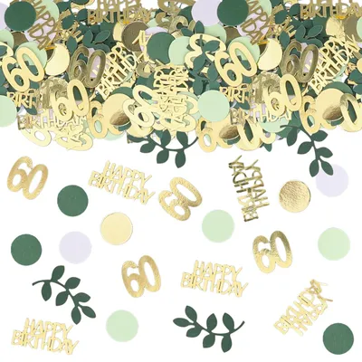 Produktbild von Konfetti für den 60. Geburtstag, Grün & Gold, 200 Stück