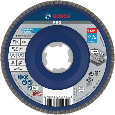 Produktbild von PRO X571 Fächerschleifscheibe X-Lock, gerade, 115 mm, K60