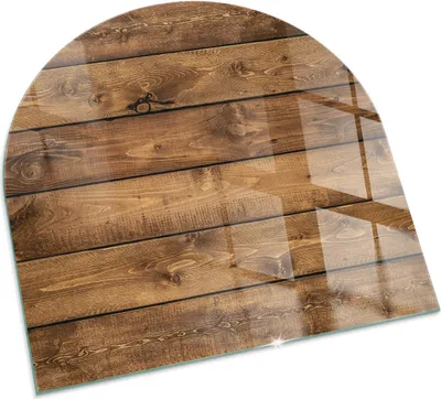 Produktbild von Holzbrett in Maserung – Glasbodenplatte für – Kaminofen – Kaminplatte Glas – Schutzglas – Funkenschutzplatte –Glasbodenplatte Feuerfeste – Hitzeschutzplatte – Bodenschutz aus Glas – 100x100 cm