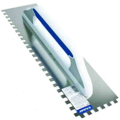 Image de truelle en acier inoxydable 130x480mm dent 10x10 G-12 0254