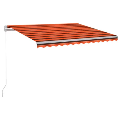 Immagine prodotto di Tenda da Sole Manuale con LED 300x250cm Arancione e Marrone