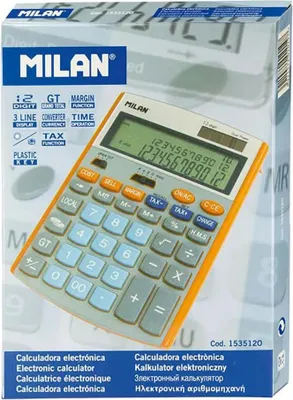 Produktbild von Milan 12-stelliger Taschenrechner Orange Grau (währungsrechner) Silber Silber One Size