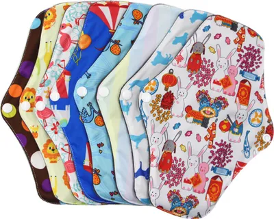 Produktbild von Menstruationspad Nicht-rutschfleckbar wiederverwendbares Ultra-Wasser saugfähiges Bambus-Slip-Liner für Frauen