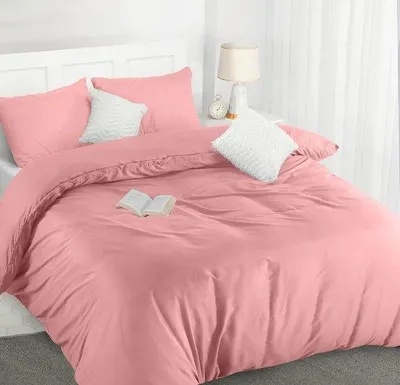 Produktbild von Famanu Bettwäsche Set - Weiches Mikrofaser Bettbezug 200x200cm mit Kissenbezügen 50x75cm - Bettwäsche Set - Rosa