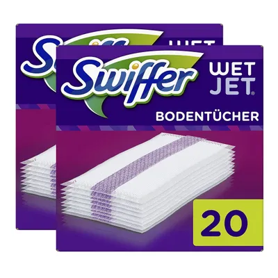 Obrázok produktu pre Swiffer WetJet podlahová utierka 20 utierok - náhradné balenie utierok (balenie 2)