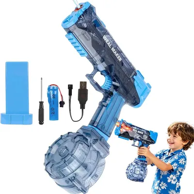 Productafbeelding van Elektrische waterpistool, groot waterpistool met geluid- en lichteffecten, geschikt voor volwassenen en kinderen, zomer speelgoed, blauw