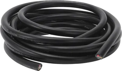 Produktbild von Elektrische Masseleitung Automobil-Stromleitung 10FT Schwarz TC 1 Stück 18AWG 6 Leiter Vollständig isoliert & Soft-Touch-Mantel Universal