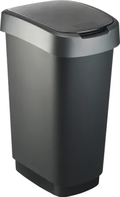 Produktbild von Rotho Abfalleimer 50 L Twist - Swingeimer 40,1 x 29,8 x 60,2 cm - Mülleimer Kunststoff - Müllbehälter - Abfallsammler Schwing- oder Klapp-Funktion
