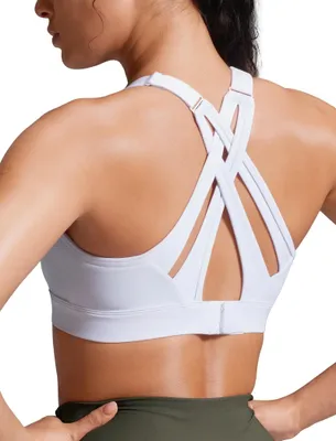 Obrázek produktu pro Sportovní podprsenka pro ženy se zapínáním na zádech – vysoce podpůrná, velikosti plus size