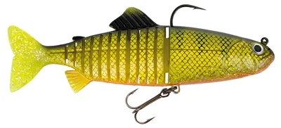 Produktbild von Fox Rage Replicant Jointed - Swimbait Wobbler, Farbe:UV Natural Perch, Länge / Gewicht:18cm - 80g