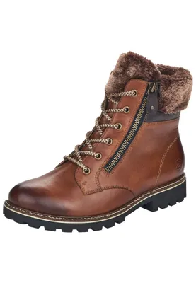 Produktbild von Remonte Schnürstiefel - Kastanienbraun Glattleder Größe: 39 Normal