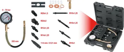 Obrázek produktu pro KS TOOLS Tlaková zkoušečka 13 ks - 150.1680