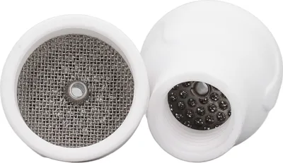Obrázek produktu pro 2 kusy kádinky pro svařování TIG, bílá barva, 2,4 mm filtr, středový otvor, keramická kádinka pro svařovací pistoli na argonový oblouk
