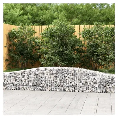 Produktbild von Gabionen mit Hochbogen 4 Stück 400x30x40/60 cm verzinktes Eisen