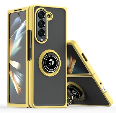 Image de Étui de protection en TPU + PC « Shadow Design » pour Samsung Galaxy Z Fold6, couleur jaune