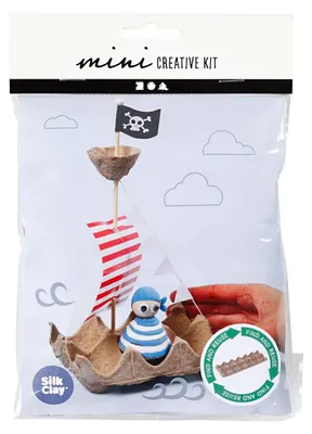 Produktbild von Creativ Company Mini Creative Kit Eierbox Piratenboot