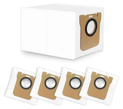 Produktbild von 5 Staubbeutel kompatibel mit Xiaomi X20+ / X20 Max / X20 Pro / X10 / X10 Plus, für Dreame L10 L10s L20 L30 Ultra, für JONR P20 PRO Zubehör, 5 Staubsaugerbeutel