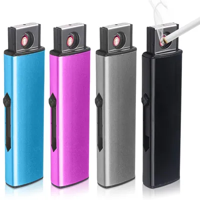 4er-Set USB-Plasmaanzünder, wiederaufladbar, winddicht, Mehrfarben
