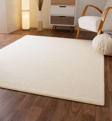 Produktbild von Designer Teppich Modern Berber Sydney in Weiß, Wollsiegel Qualität, Größe: 200x300 cm