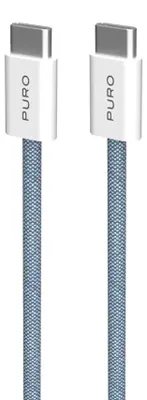 Produktbild von PURO PUCCCFABK415MTBLUE, 1,5 m, USB C, USB C, USB 2.0, Blau