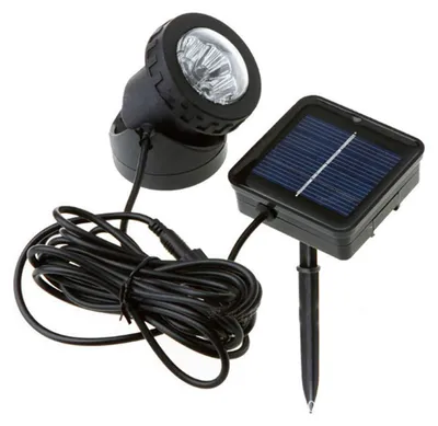 Solar-Teichbeleuchtung, 6 LEDs, wasserdicht, warmweiß