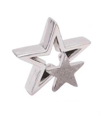 Produktbild von Keramikstern, silber, handgefertigt, *Germany*