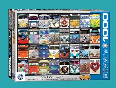 Produktbild von VW Volkswagen Bus Gesichter - 1000 Teile Puzzle im Format 68x48 cm