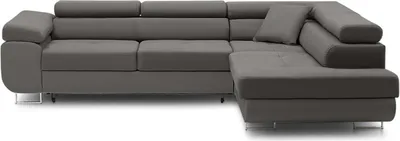 Produktbild von RIGATTO - Ecksofa mit Schlaffunktion, Bettkastem, Komfort und Still, grau