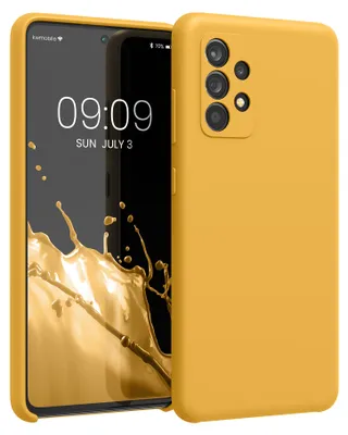Produktbild von kwmobile Handyhülle für Samsung Galaxy A52 / A52 5G / A52s 5G Hülle - Case Silikon - Kabelloses Laden - Schutzhülle Cover in Mango