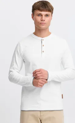 Produktbild von INDICODE IDGifford Herren Longsleeve Langarmshirt Shirt mit Grandad-Ausschnitt Baumwollmischung Regular fit