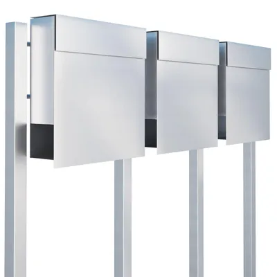 Produktbild von Briefkastenanlage Manhattan for Three in Edelstahl