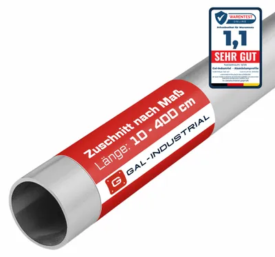 Produktbild von GAL-INDUSTRIAL | Aluminium rohr – 10x1mm – 10cm – Zuschnitt nach Maß