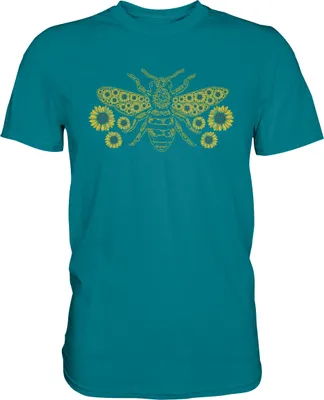 Produktbild von Biene Sonnenblume Shirt Imker Gärtner Bienen Garten T-Shirt – Diva Blue / 3XL