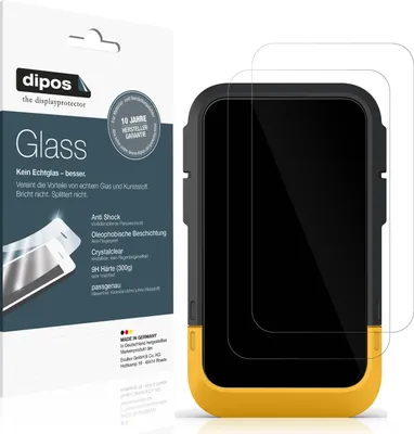 Produktbild von 2x Schutzfolie für Garmin Etrex SE - Anti-Shock 9H Folie dipos Glass Kunststoffglas