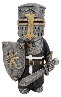 Immagine prodotto di Statua di un gnomo cavaliere, ideale per la decorazione esterna